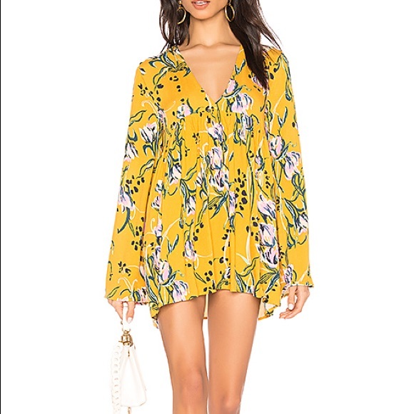 Bella Printed Tunic in Yellow Combo - Picture 2 of 4